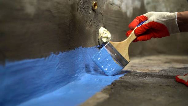Commercial Exterior Waterproofing project at a Washington Crossing, PA business property by SJ Waterproofing Pros